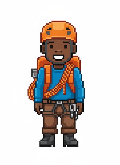 Anthony's Adventure in the Mountains - Pixel Art