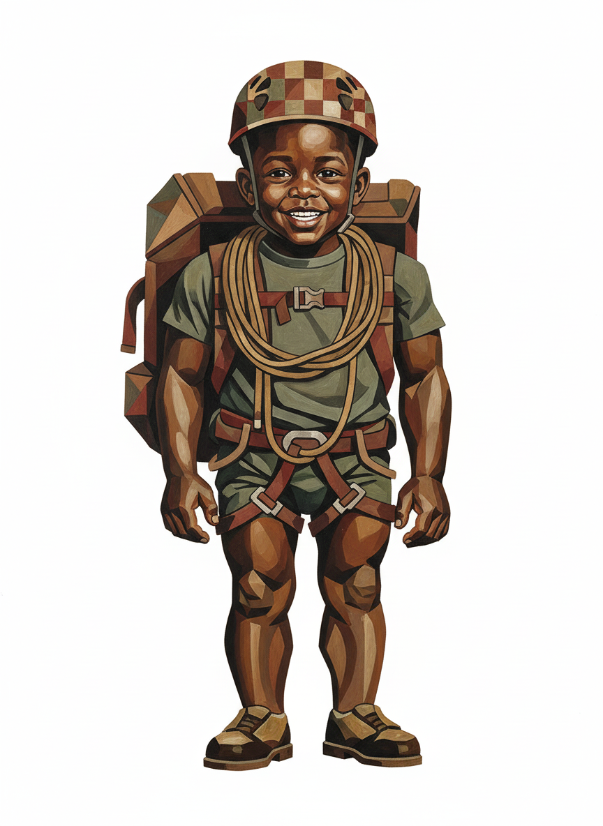 Climber Anthony - Cubist Painting