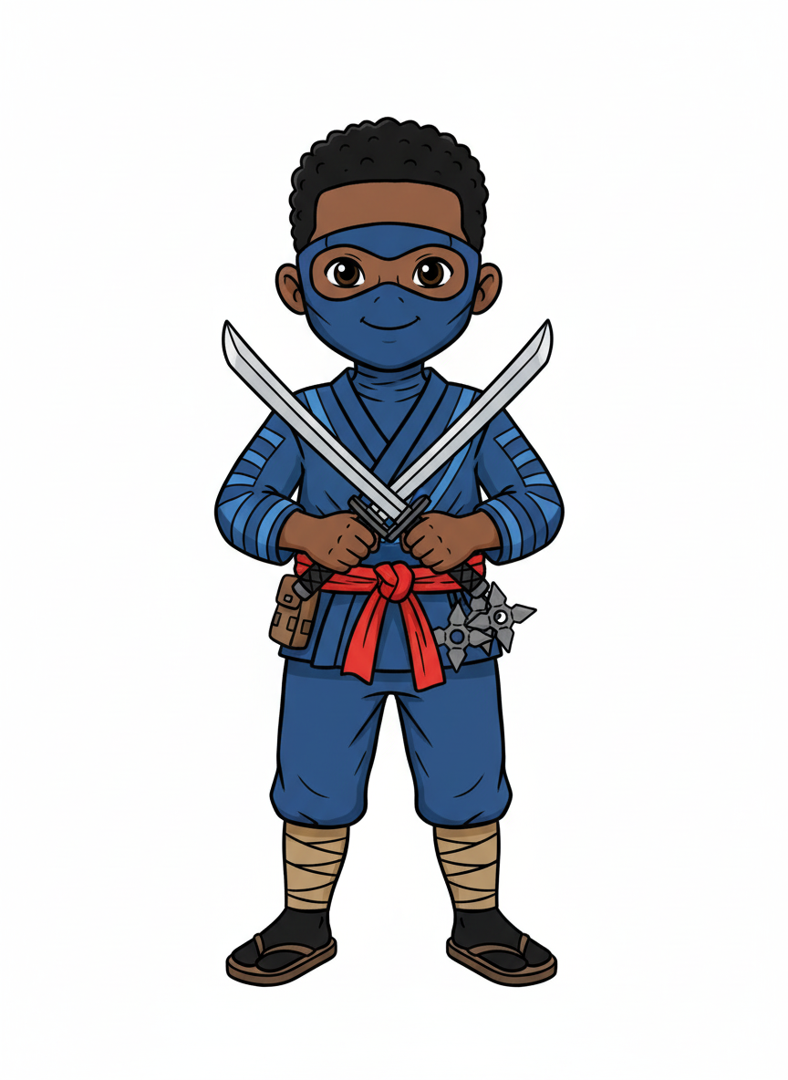 Ninja Anthony - Classic Coloring Book