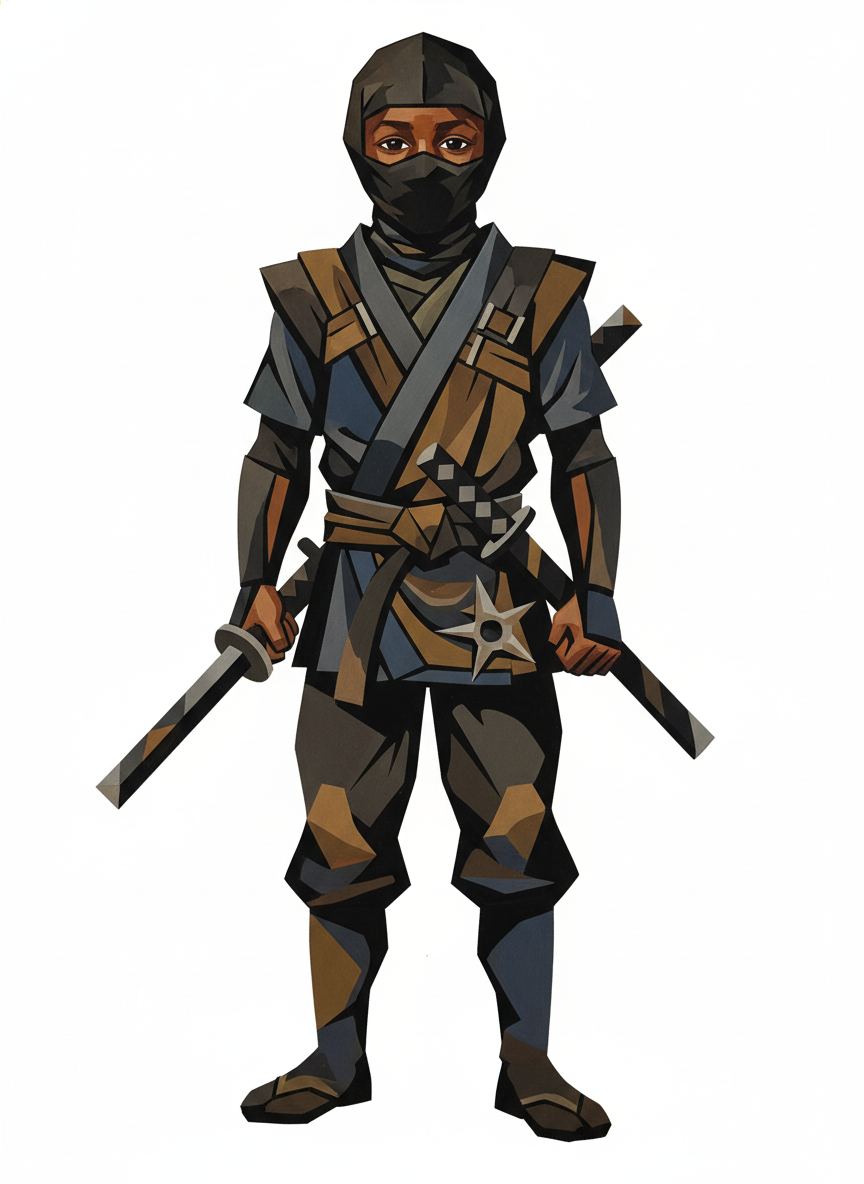 Ninja Anthony - Cubist Painting