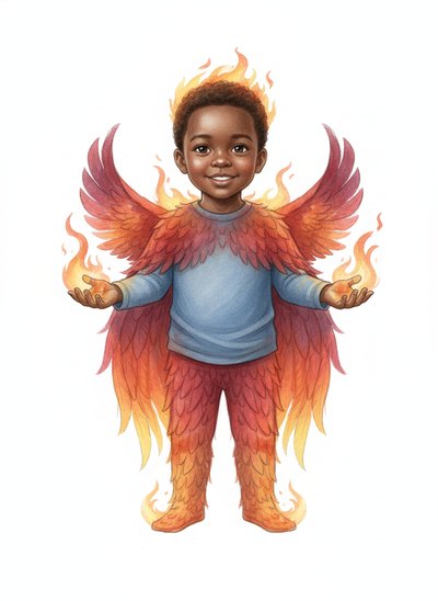 Anthony's Magical Phoenix Adventure - Gentle Pencil