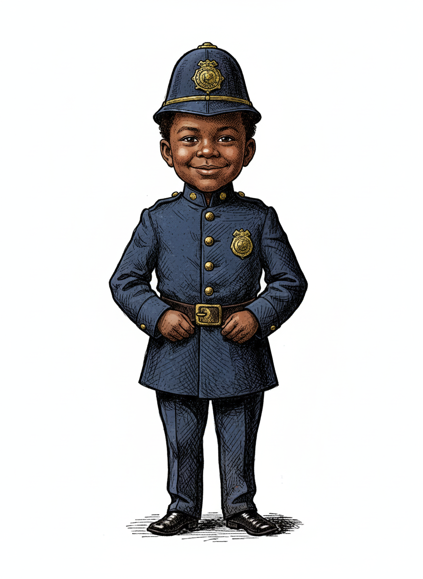 Officer Anthony - Victorian Illustration