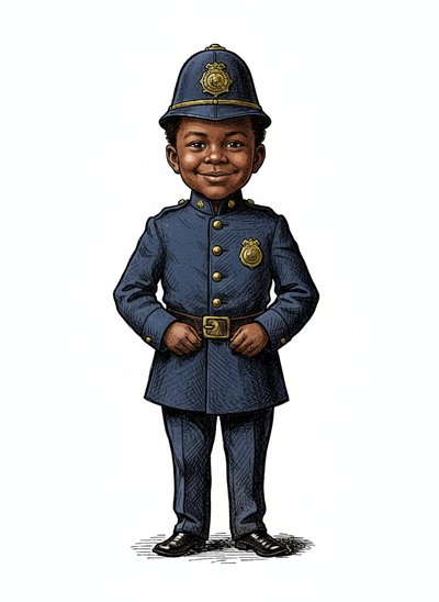 My Baby the Policeman 👮‍♂️ - Victorian Illustration