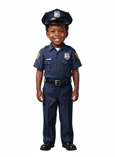 My Baby the Policeman 👮‍♂️ - Impressionist Painting