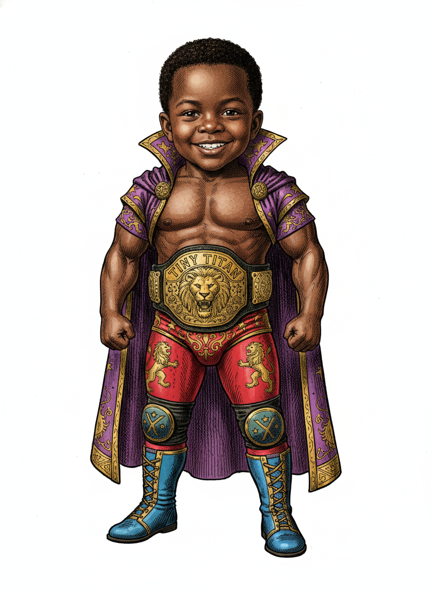 Anthony the Tiny Titan - Victorian Illustration