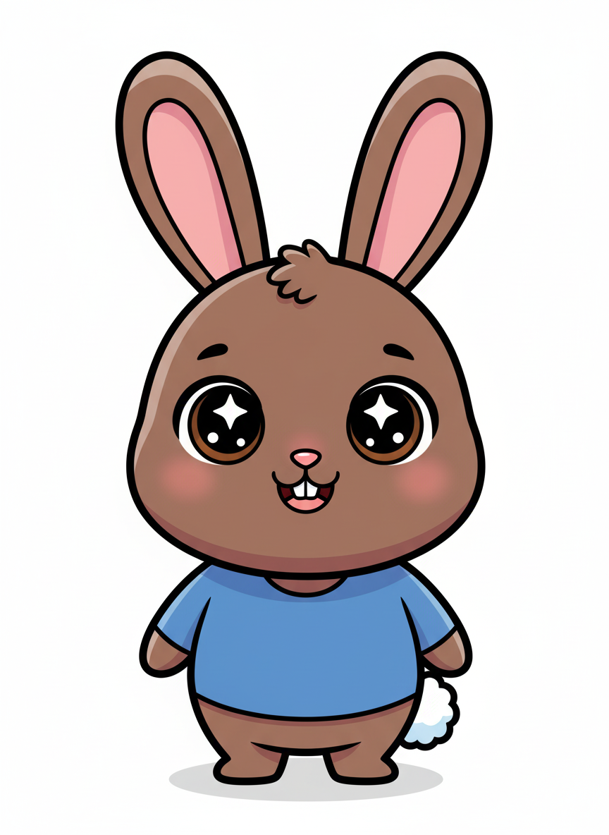 Anthony the Bouncy Rabbit - Kawaii Cute