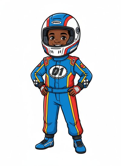 Anthony's Racing Adventure 🚗 - Classic Coloring Book