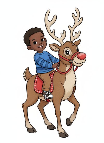 My Baby's Reindeer Ride 🦌 - Classic Coloring Book