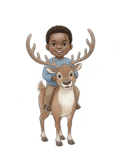 My Baby's Reindeer Ride 🦌 - Gentle Pencil