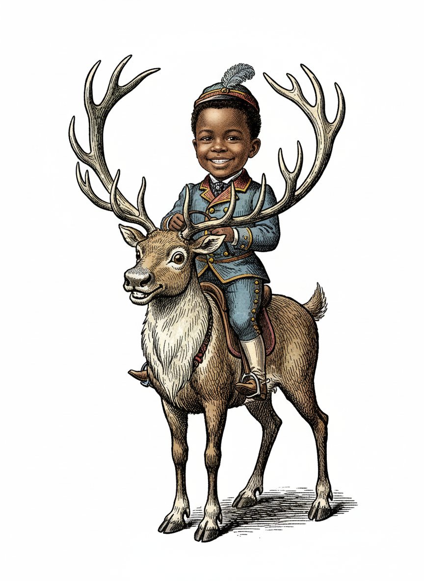 Antlers Anthony - Victorian Illustration
