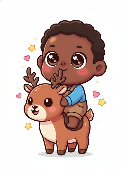 My Baby's Reindeer Ride 🦌 - Kawaii Cute