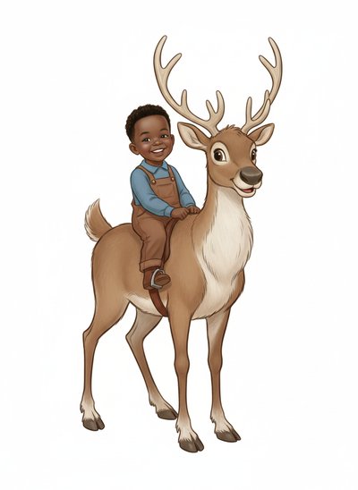 My Baby's Reindeer Ride 🦌 - Vintage Storybook