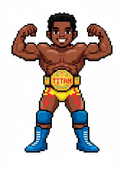 My Baby Wrestler Dreams 🤼‍♂️ - Pixel Art