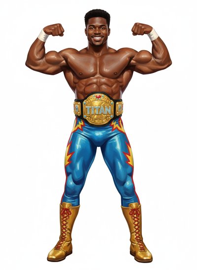 My Baby Wrestler Dreams 🤼‍♂️ - Impressionist Painting