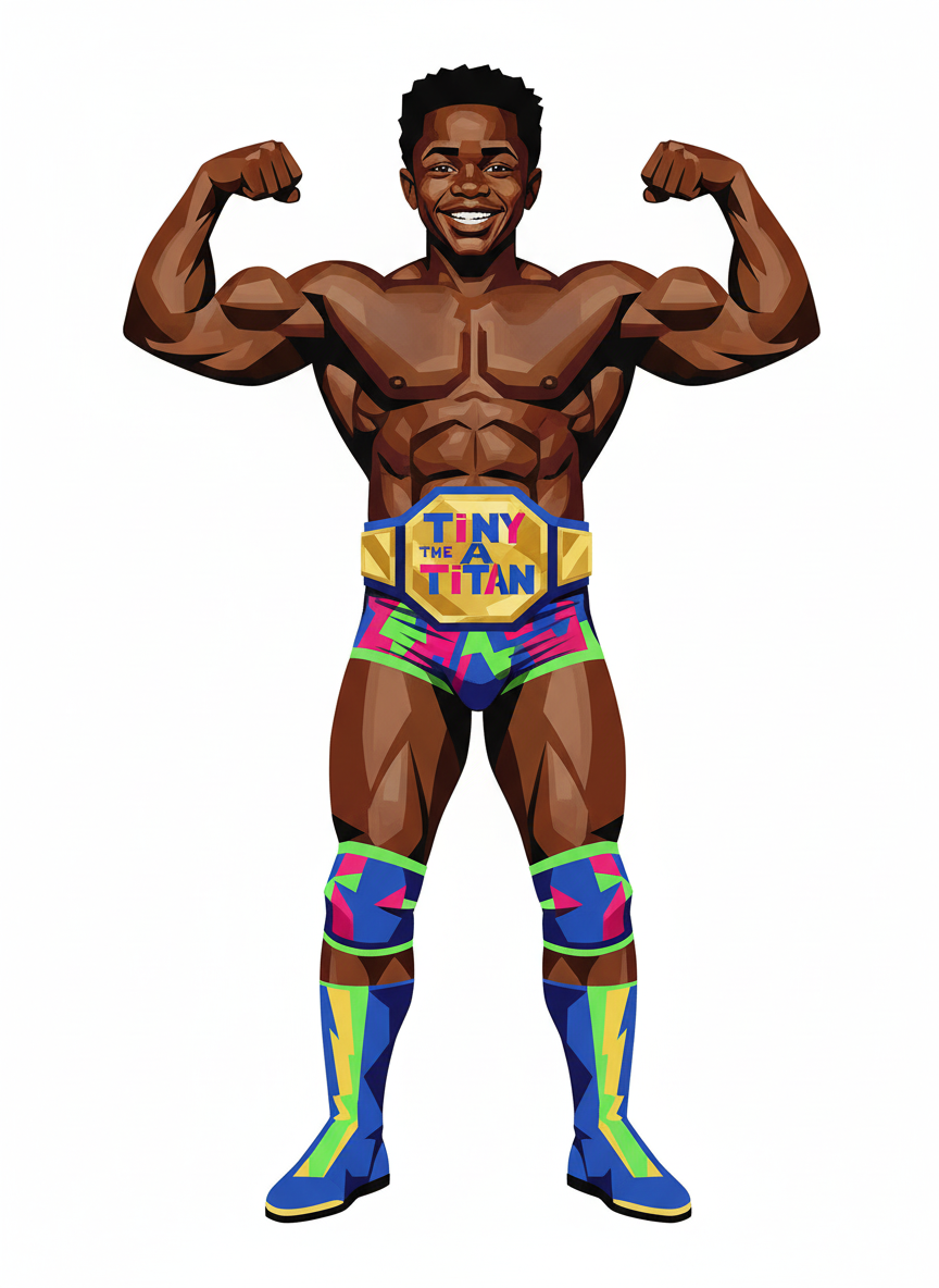 Anthony the Tiny Titan - Cubist Painting