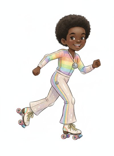 Anthony's Roller Disco Magic 🌈 - Gentle Pencil