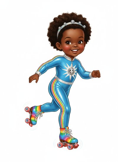 Anthony's Roller Disco Magic 🌈 - Vintage Storybook