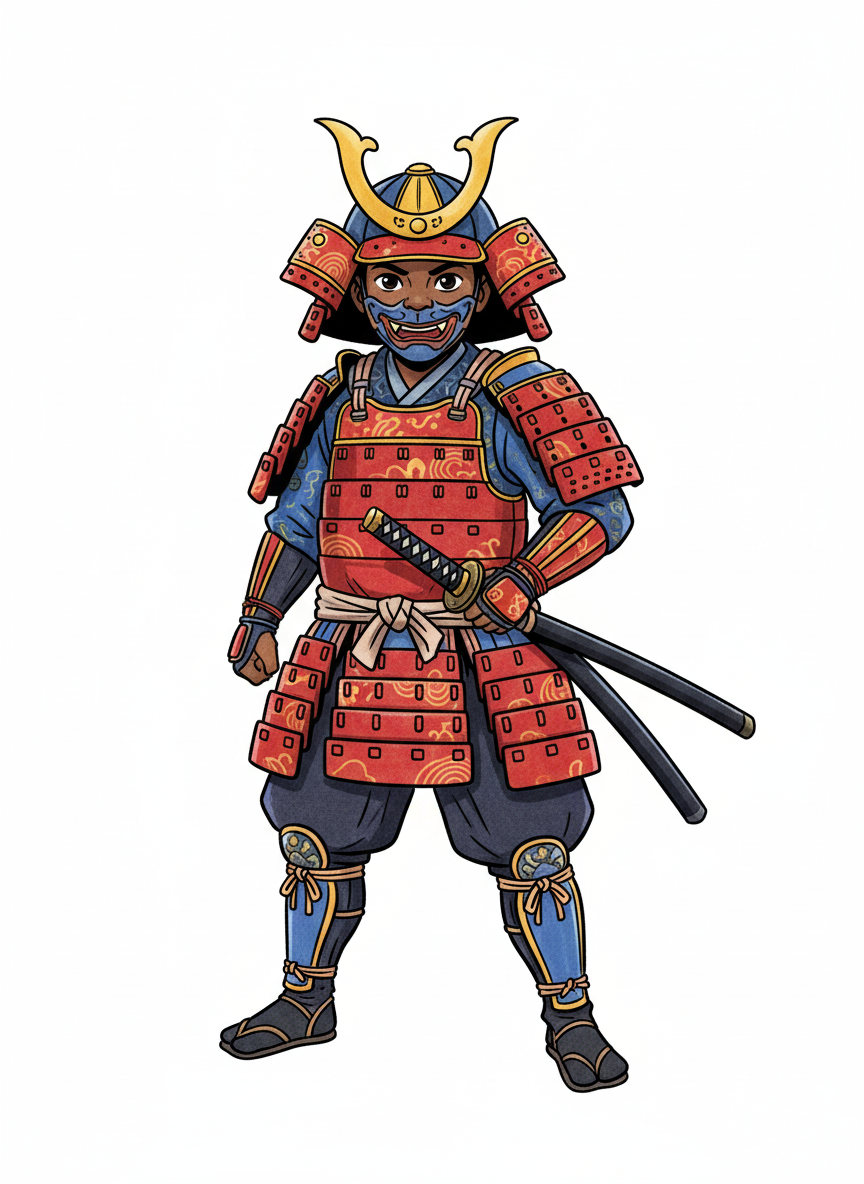 Anthony the Brave Samurai - Classic Coloring Book