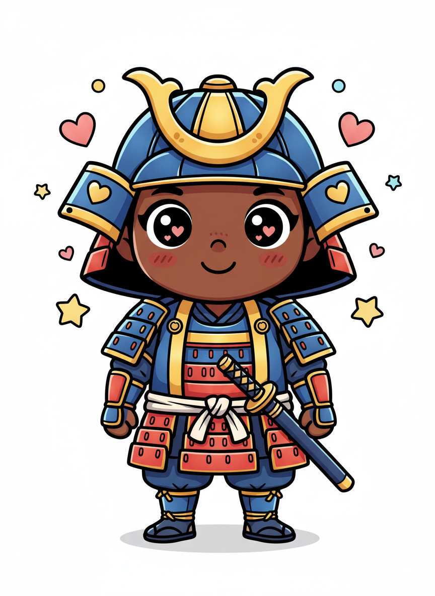 Anthony the Brave Samurai - Kawaii Cute