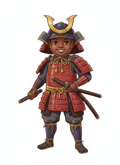 My Little Samurai Hero 🌸 - Vintage Storybook