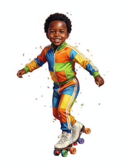 Anthony's Roller Disco Magic 🌈 - Impressionist Painting