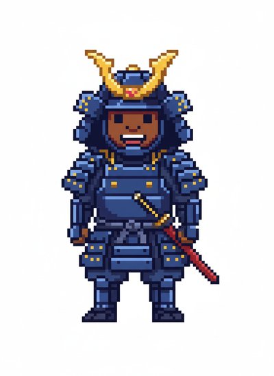 My Little Samurai Hero 🌸 - Pixel Art