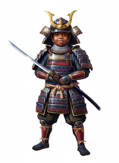 My Little Samurai Hero 🌸 - Impressionist Painting