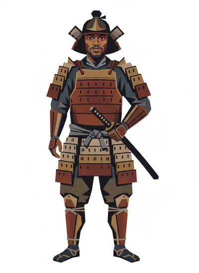 My Little Samurai Hero 🌸 - Cubist Painting