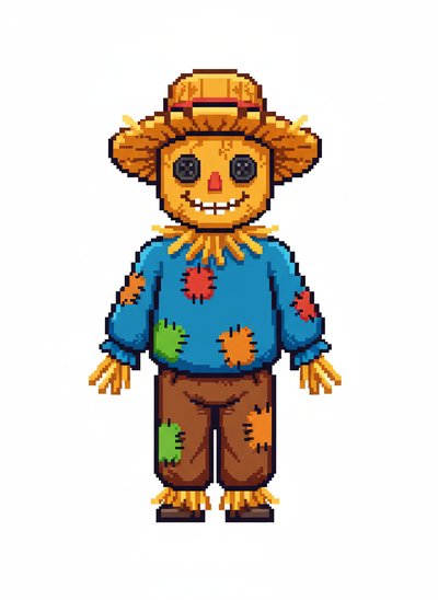 My Little Scarecrow Adventure 🌾 - Pixel Art