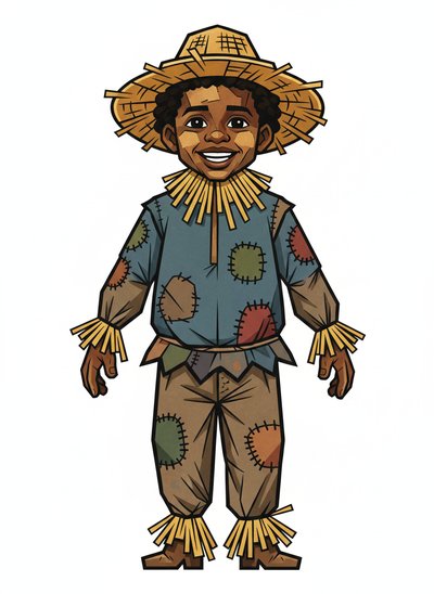 My Little Scarecrow Adventure 🌾 - Cubist Painting