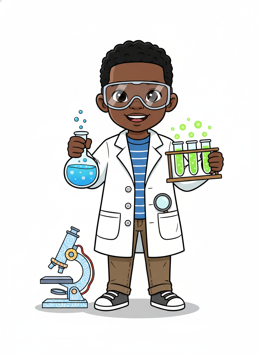 Anthony the Little Lab Whiz - Classic Coloring Book