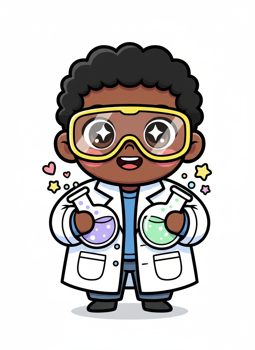 Anthony the Little Lab Whiz - Kawaii Cute