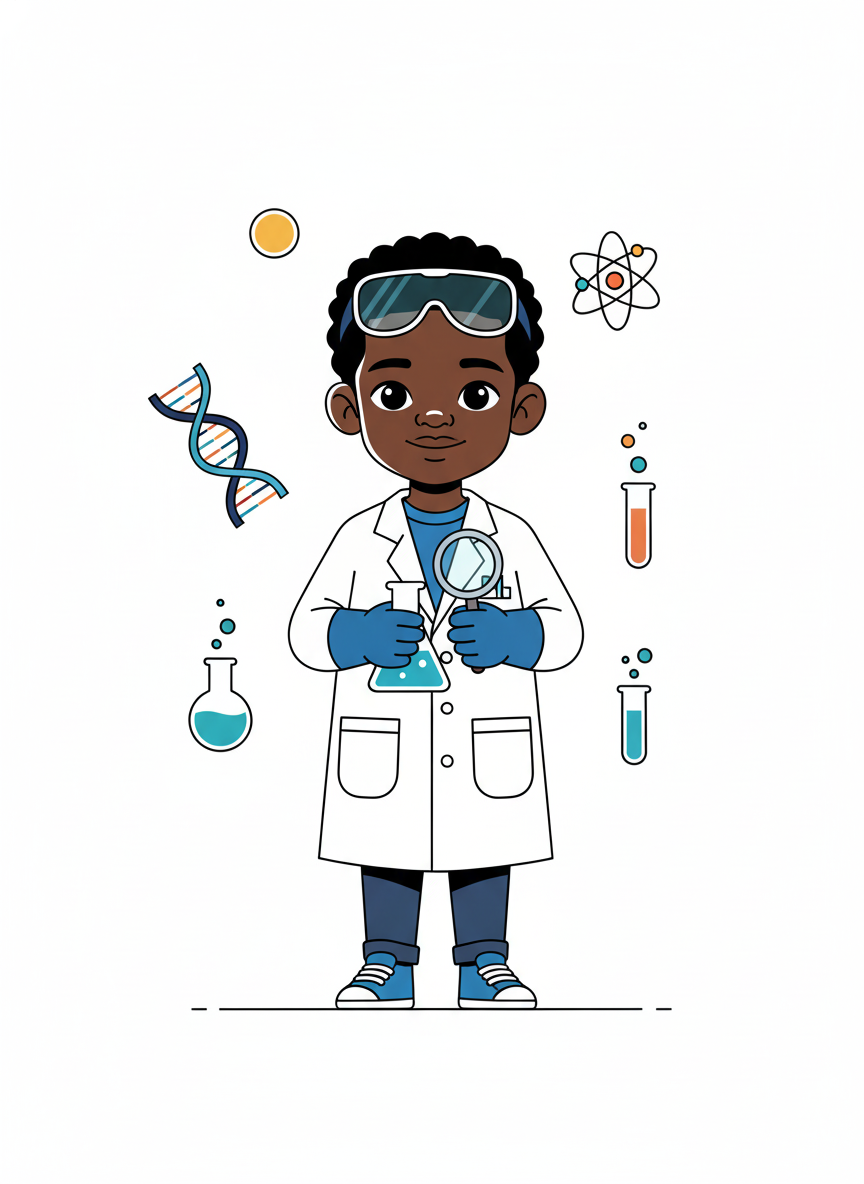 Anthony the Little Lab Whiz - Minimalist