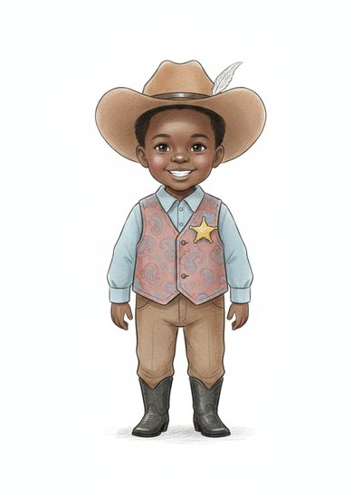 My Baby as a Sheriff 🤠 - Gentle Pencil