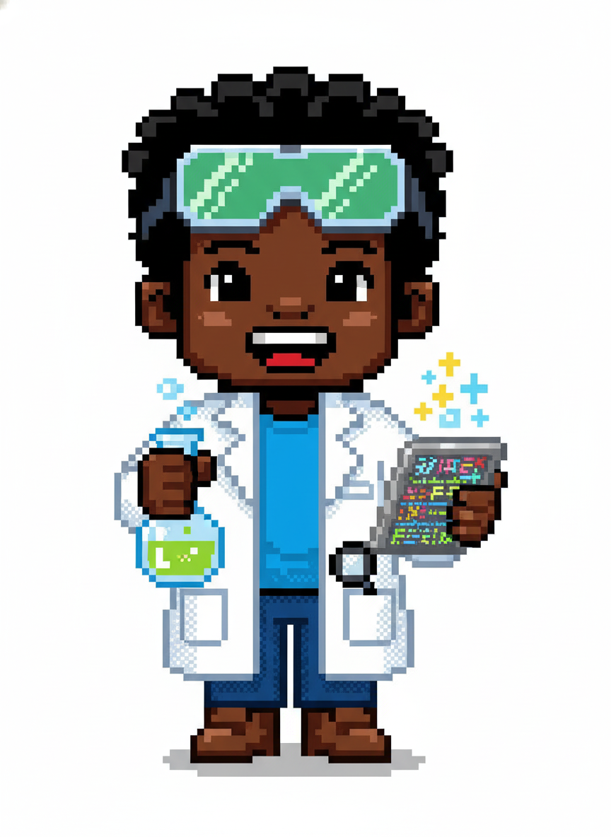 Anthony the Little Lab Whiz - Pixel Art