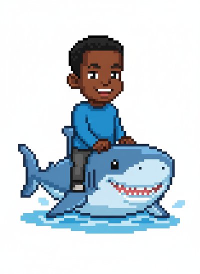 Anthony's Sharky Adventures 🦈 - Pixel Art