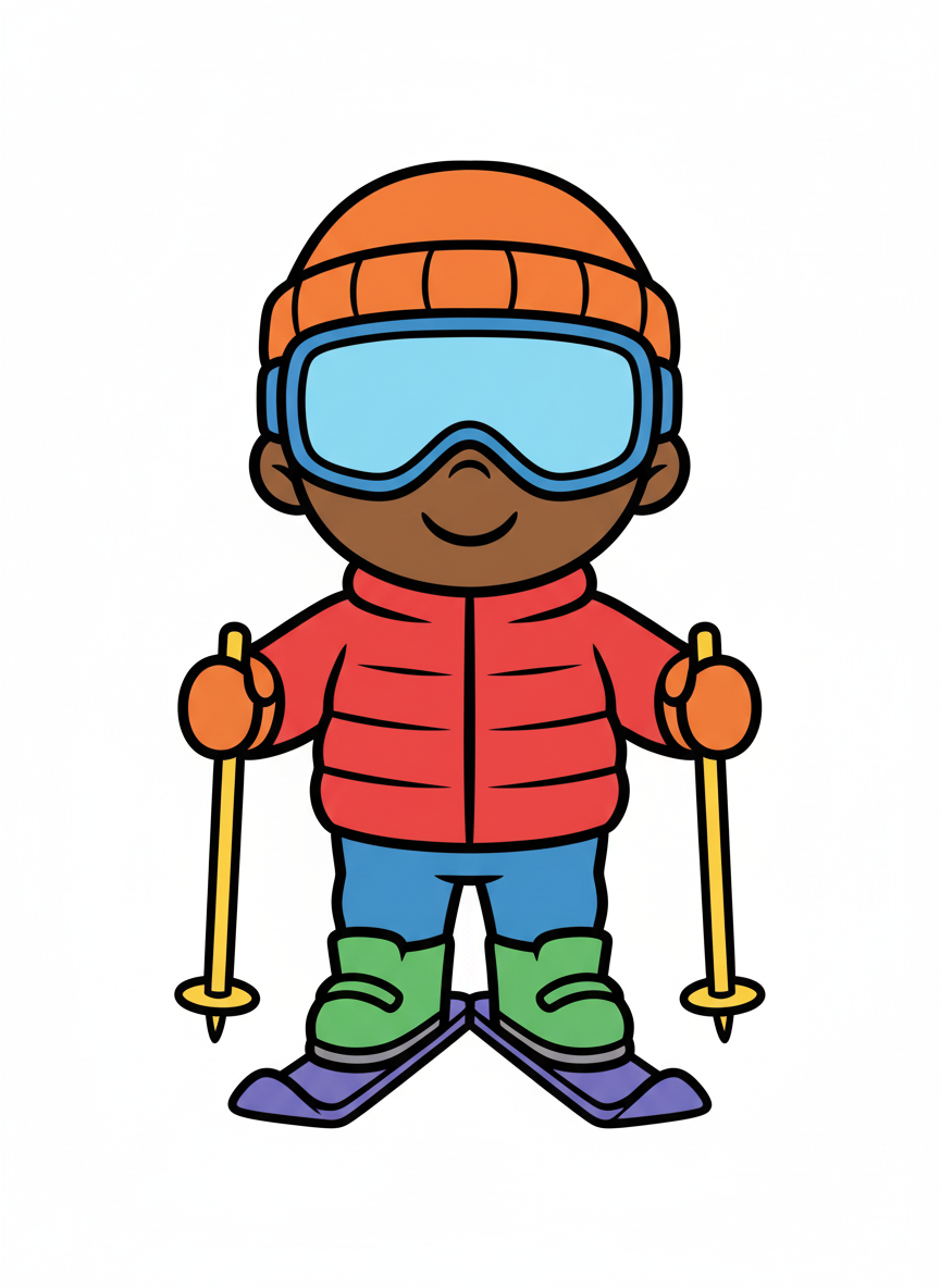 Anthony the Adorable Skier - Preschool Simple