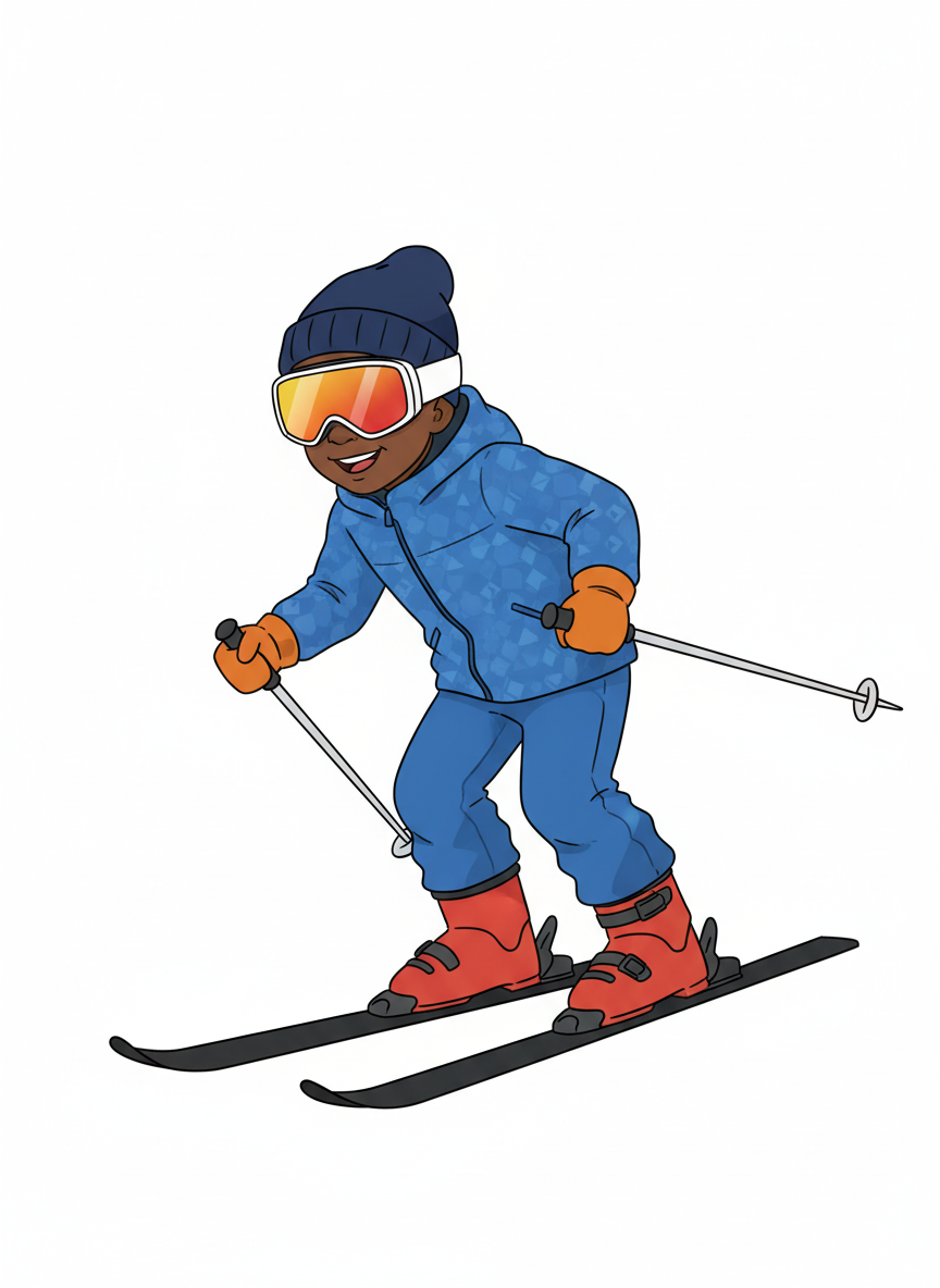 Anthony the Adorable Skier - Minimalist