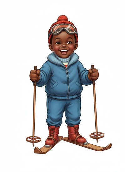 Anthony's Snowy Adventures ⛷️ - Vintage Storybook