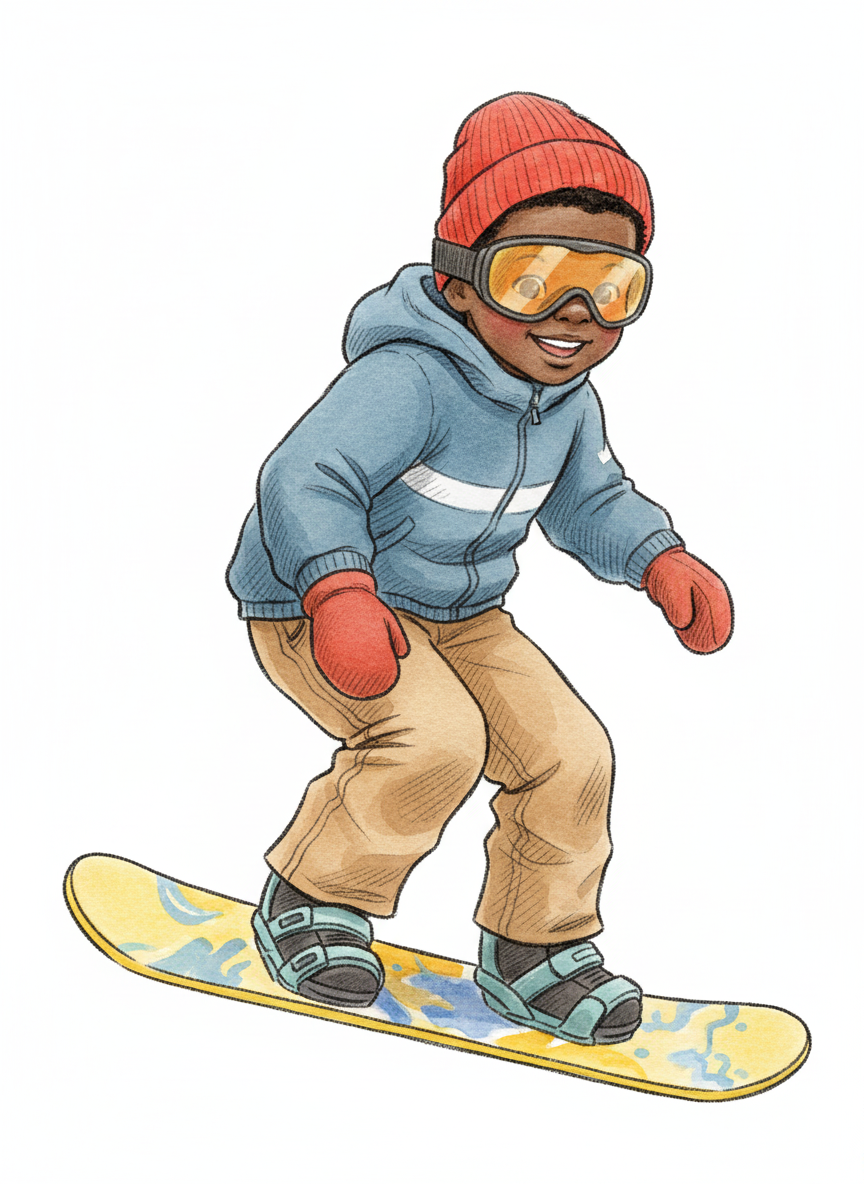 Snowboarder Anthony - Gentle Pencil