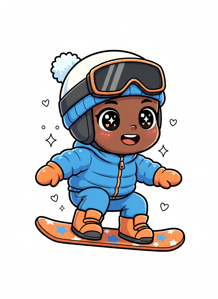 Snowboarder Anthony - Kawaii Cute