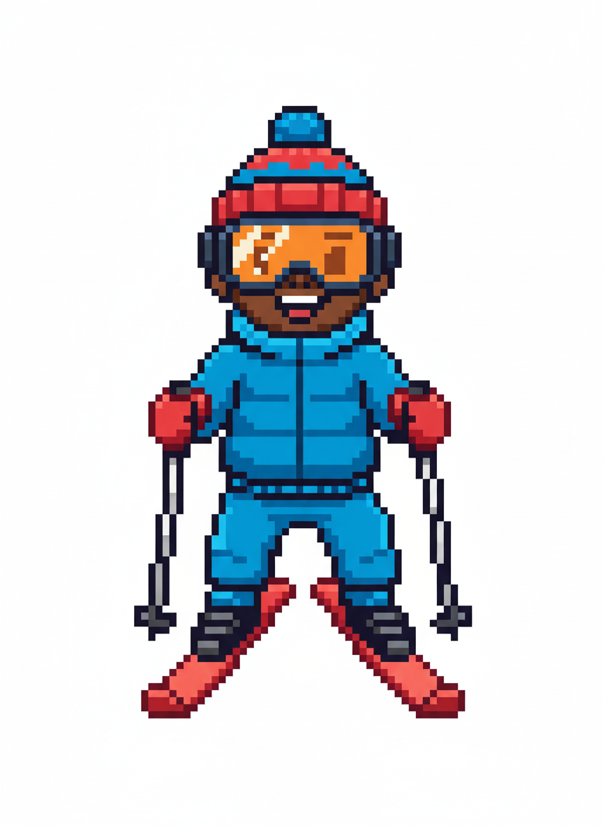 Anthony the Adorable Skier - Pixel Art