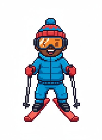 Anthony's Snowy Adventures ⛷️ - Pixel Art