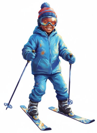 Anthony's Snowy Adventures ⛷️ - Impressionist Painting