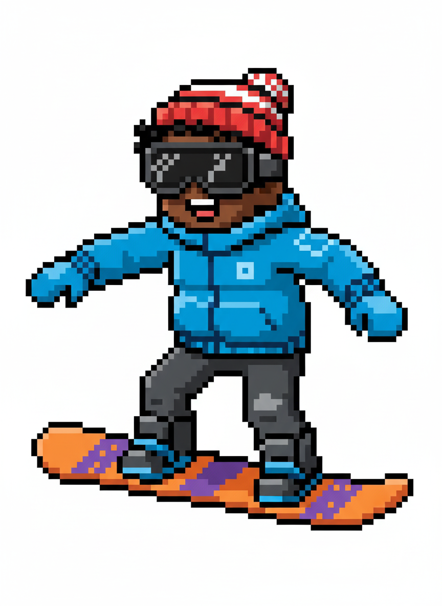 Snowboarder Anthony - Pixel Art