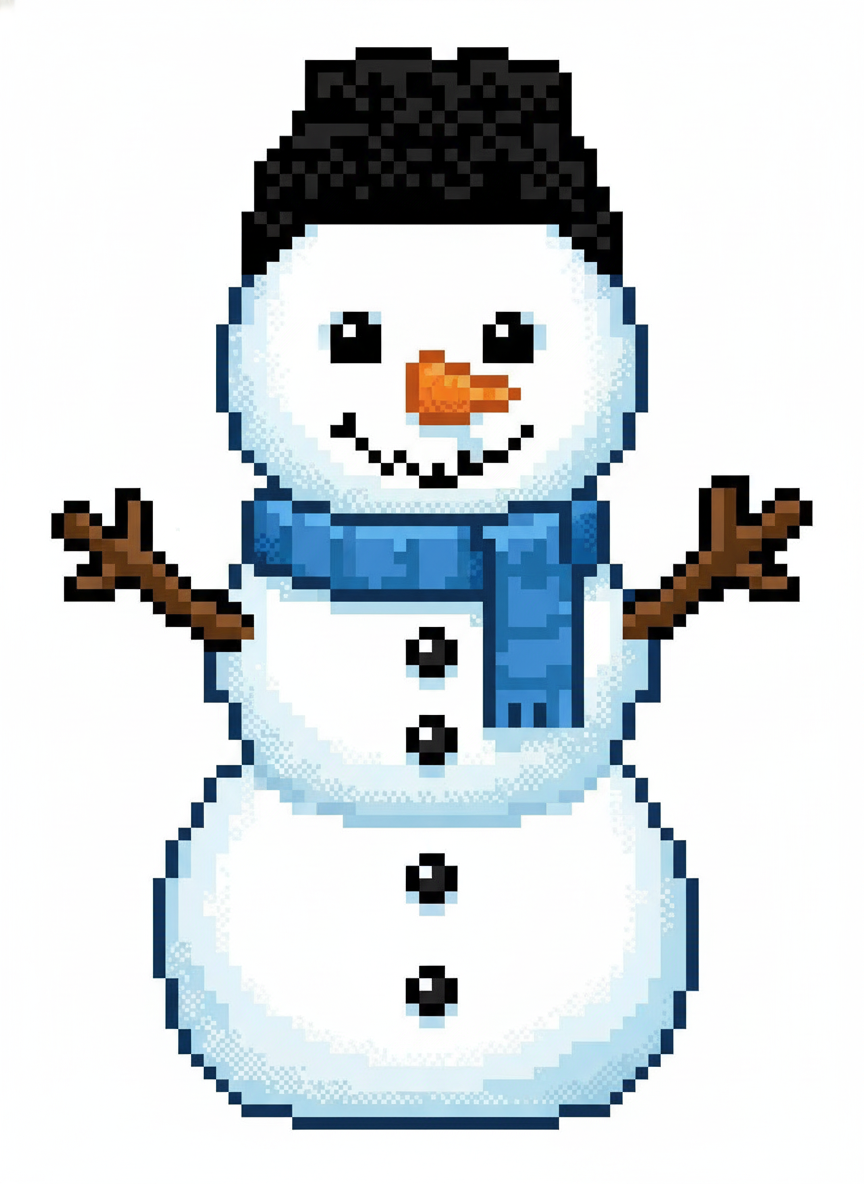 Snowman Anthony - Pixel Art