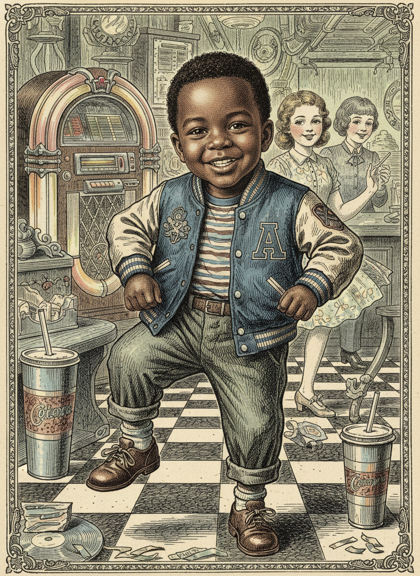 Anthony the Little Sock Hopper - Victorian Illustration