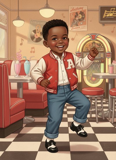 My Baby's Sock Hop Dreams - Vintage Storybook