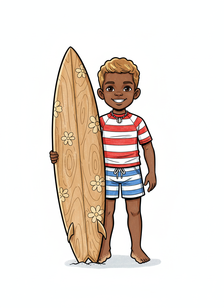 Wave Rider Anthony - Classic Coloring Book