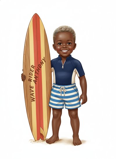 My Little Surf Star 🌊 - Vintage Storybook